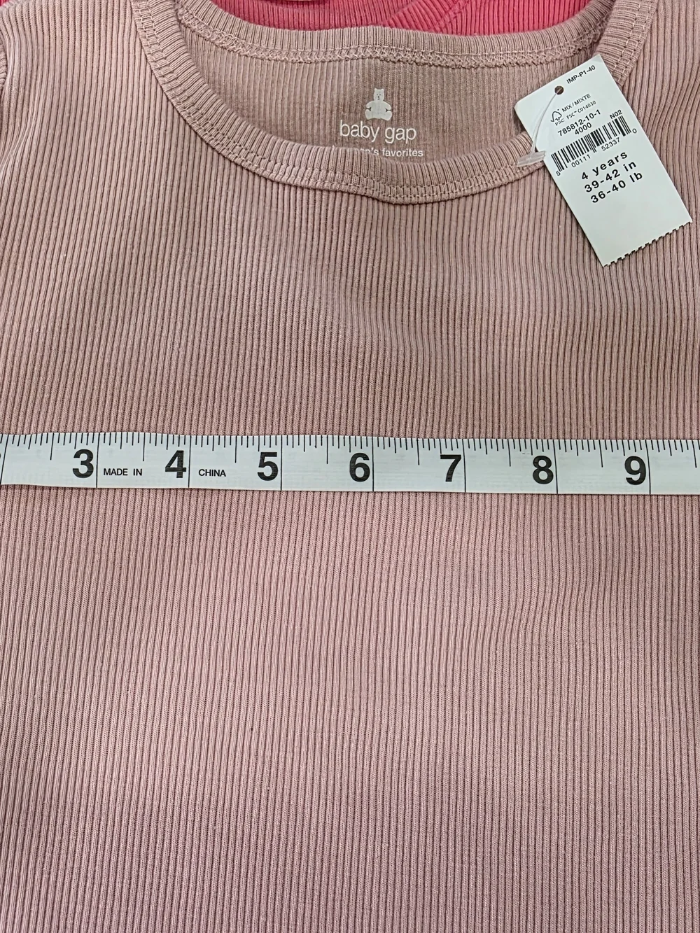 GAP Girls' Ribbed Long-Sleeve Tops - Pink & Dusty Rose